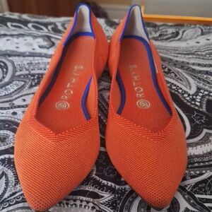 Rothy's Vibrant Orange Pointed Flats